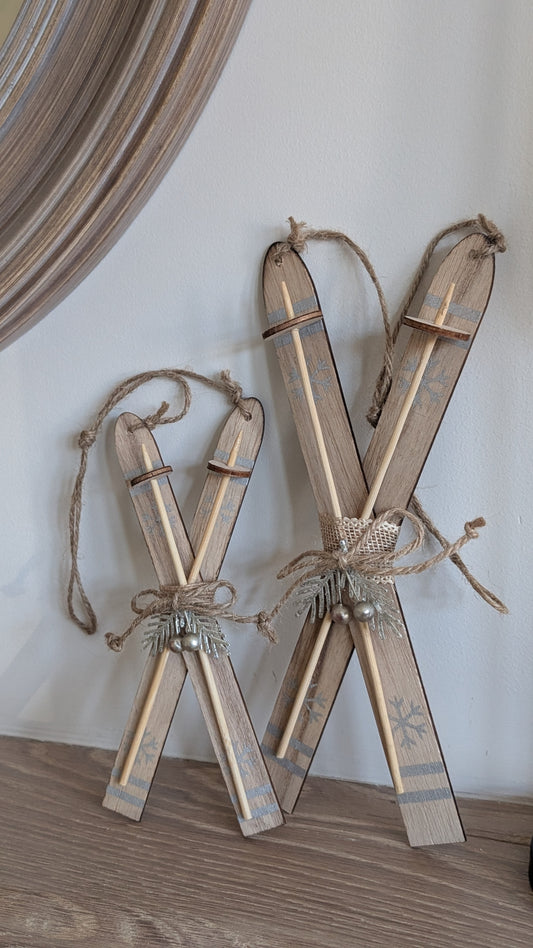 Rustic Wooden Skiis