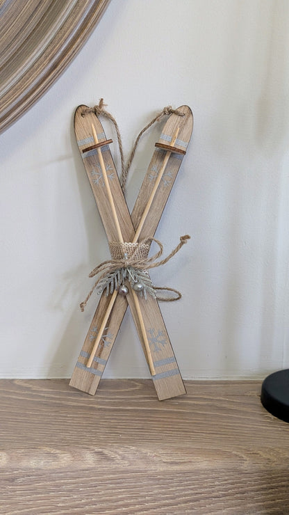 Rustic Wooden Skiis