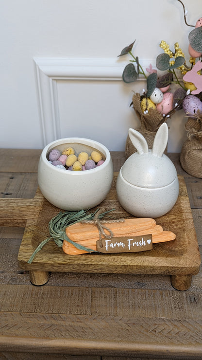 Speckled Ceramic Bunny Pots