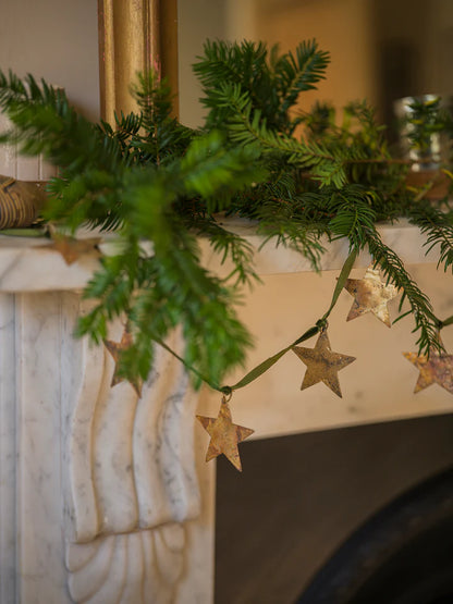 Antique Brass Star Garland