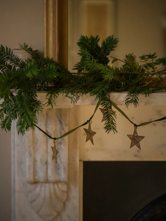 Antique Brass Star Garland