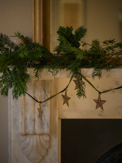 Antique Brass Star Garland