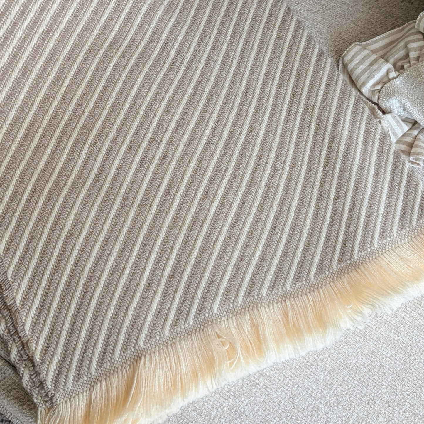 Neutral Stripe Throw