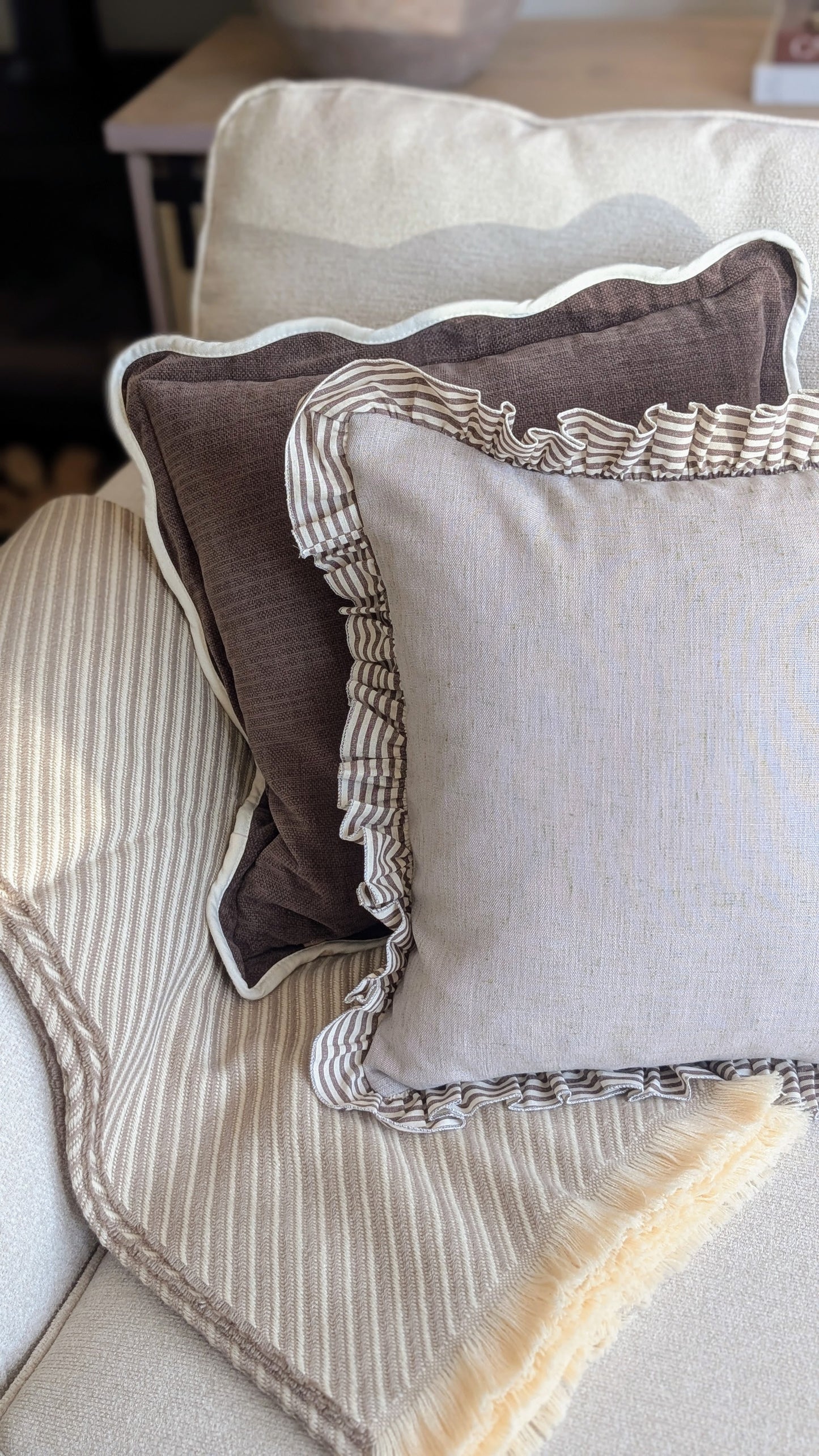 Neutral Stripe Throw