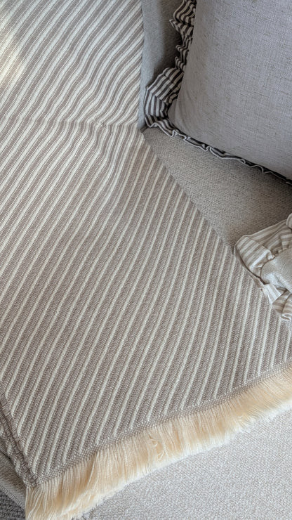 Neutral Stripe Throw