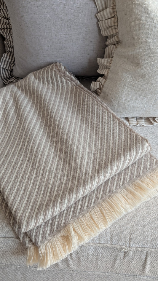 Neutral Stripe Throw