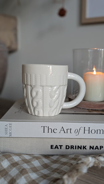 Cream Sweater Coffee Mug