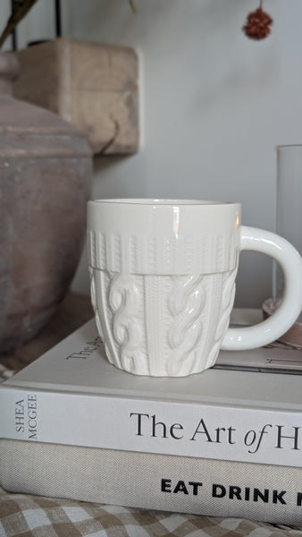 Cream Sweater Coffee Mug