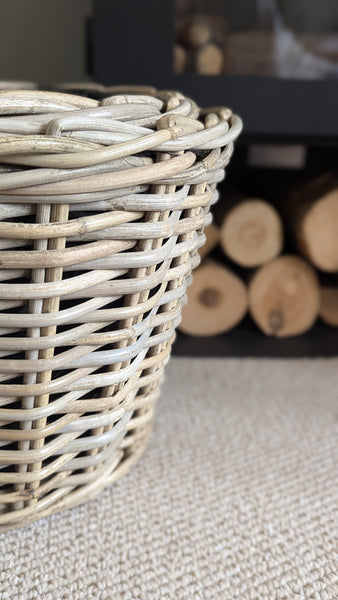 Tapered Lined Wicker Baskets