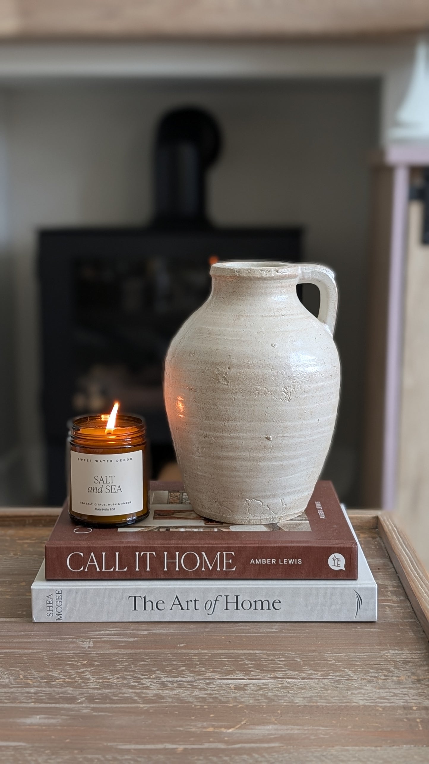Rustic Glazed Jug Vase