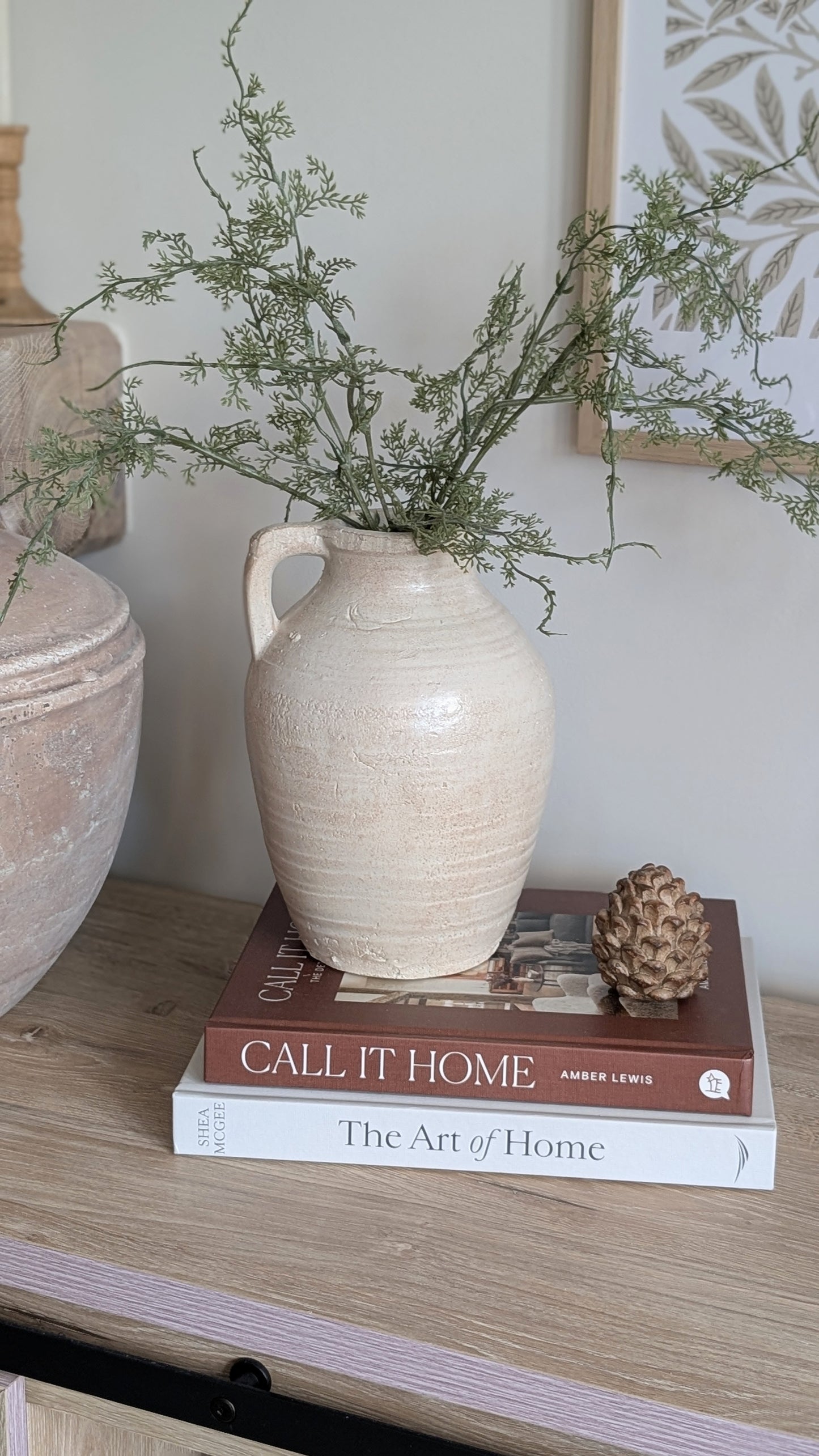 Rustic Glazed Jug Vase