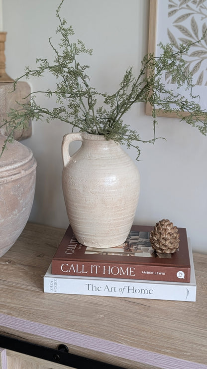Rustic Glazed Jug Vase