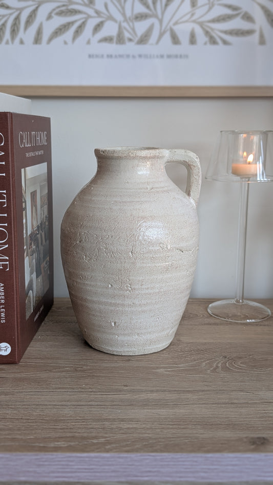 Rustic Glazed Jug Vase