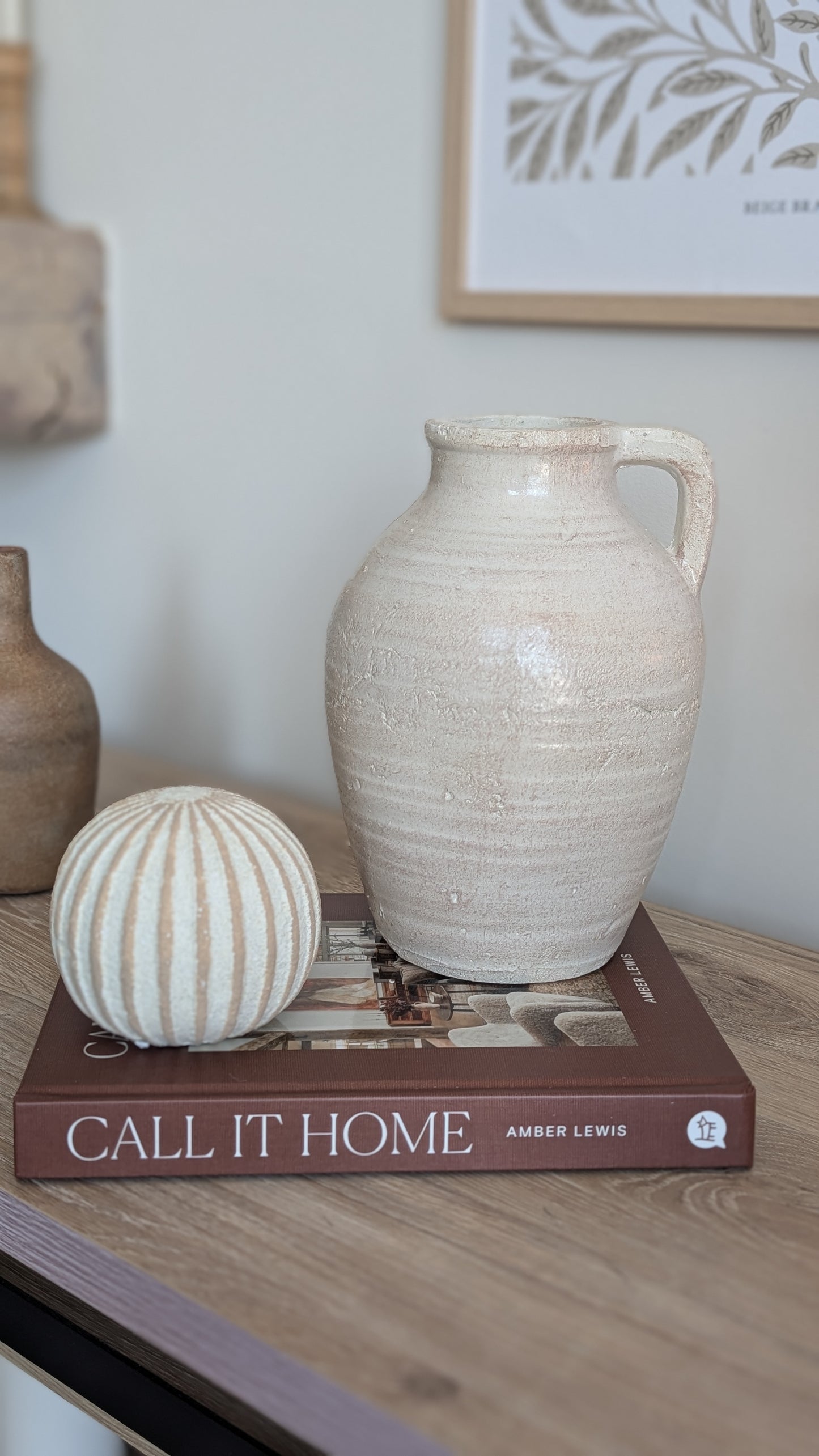 Rustic Glazed Jug Vase