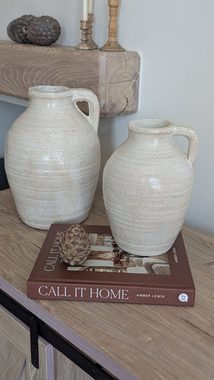 Rustic Glazed Jug Vase