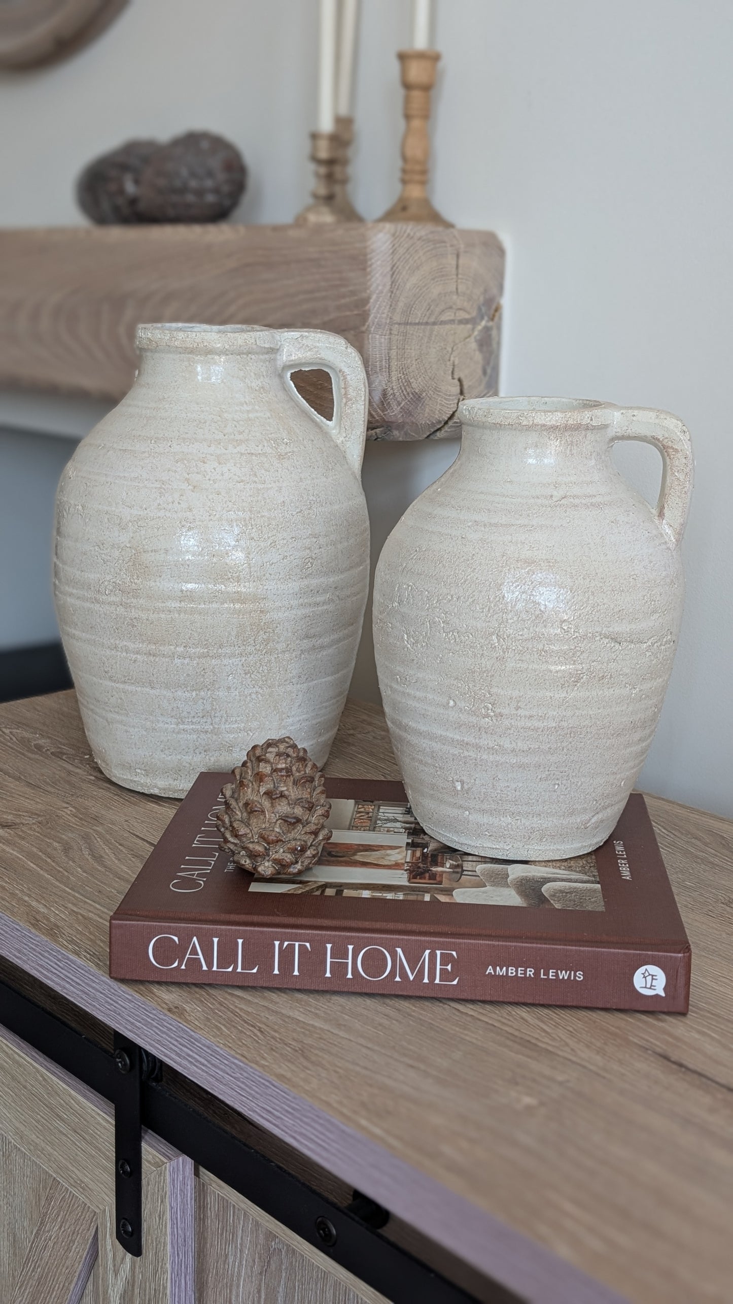 Rustic Glazed Jug Vase