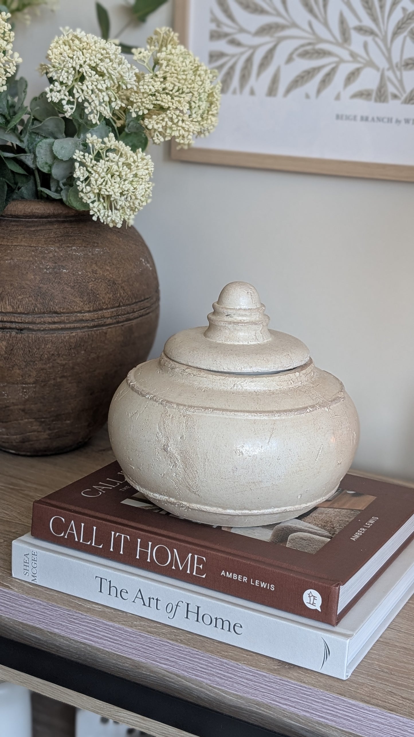 Rustic Glazed Lidded Pot