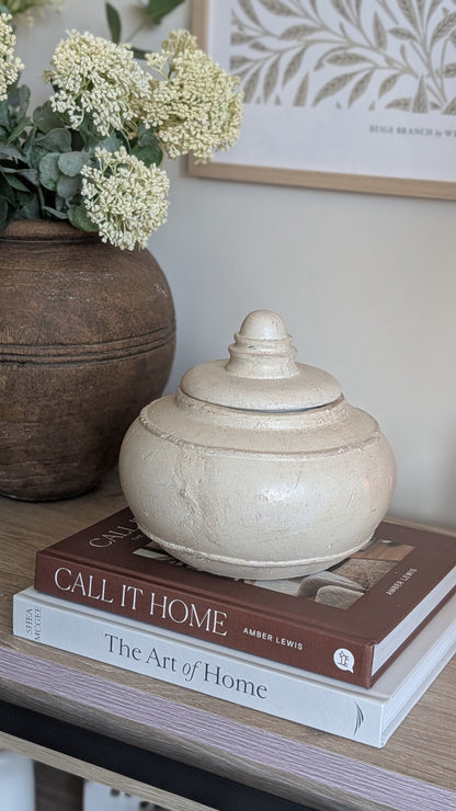 Rustic Glazed Lidded Pot