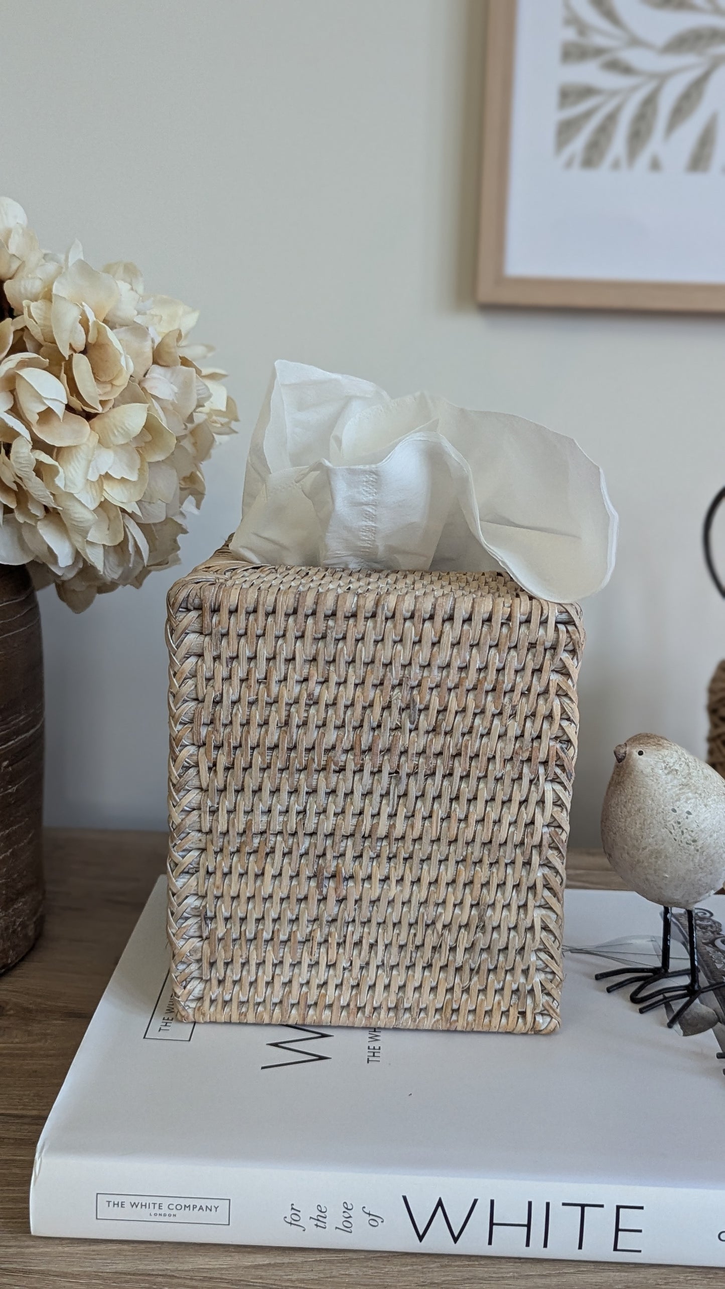 Rattan Cube Tissue Box