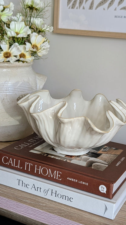 Waved Glazed Bowl