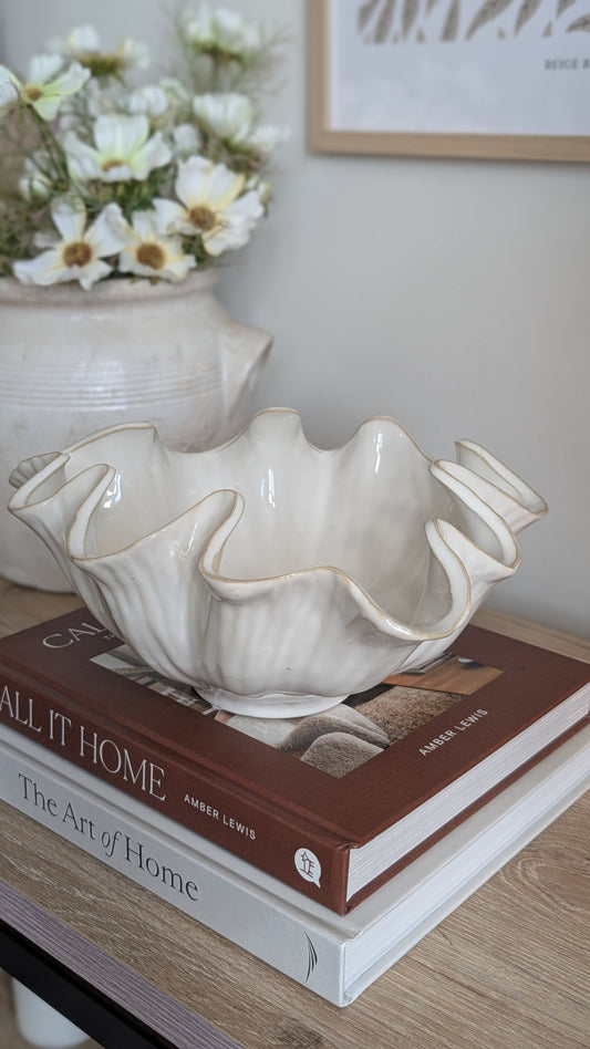 Waved Glazed Bowl