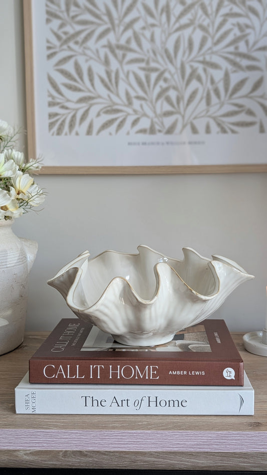 Waved Glazed Bowl