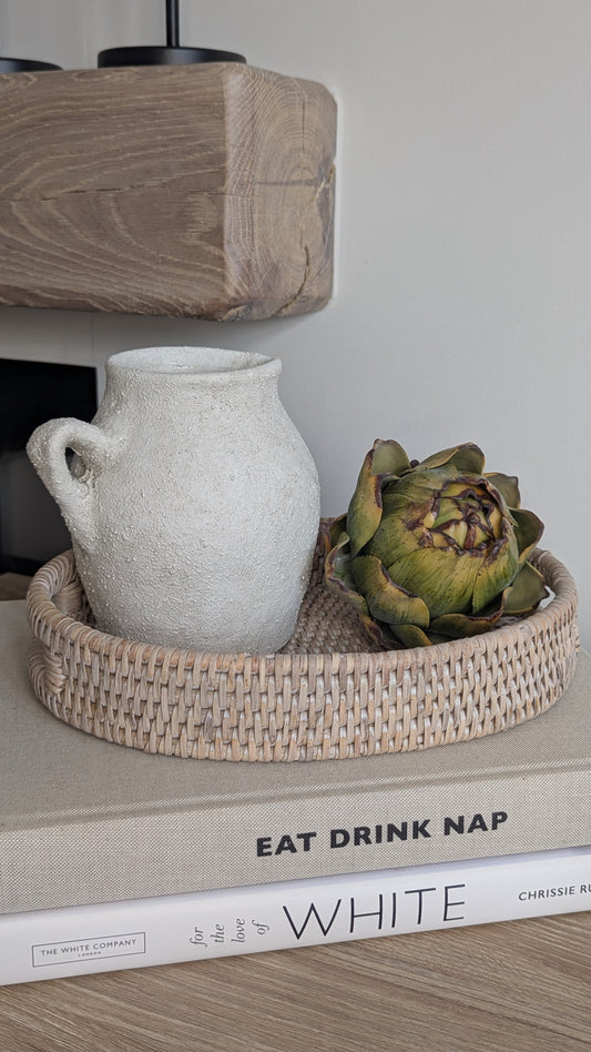 Mini White Rustic Jug Vase