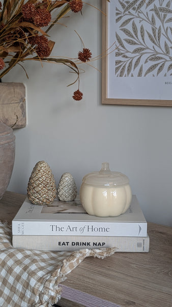 White Pumpkin Jar Candle