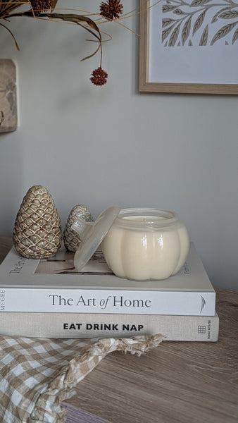 White Pumpkin Jar Candle