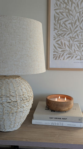 Large Wicker Table Lamp