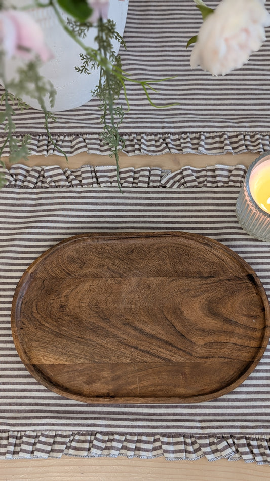 Wooden Oval Tray