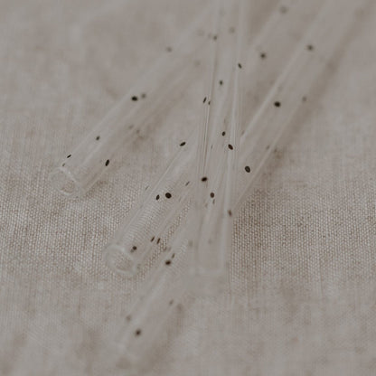 Short Dotty Glass Straws