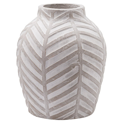 Bloomville Stone Chevron Vase