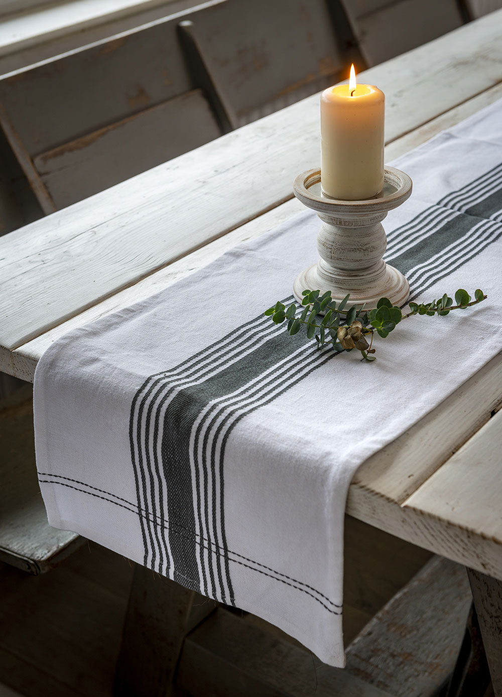 Woven Striped Table Runner
