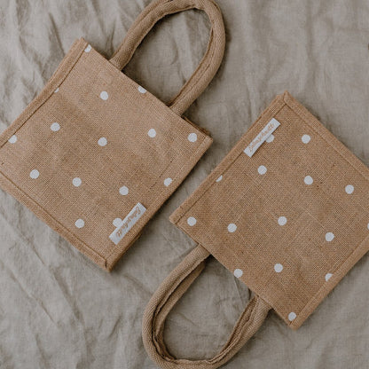 Polka Dot Jute Bag