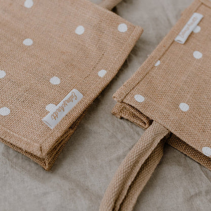 Polka Dot Jute Bag