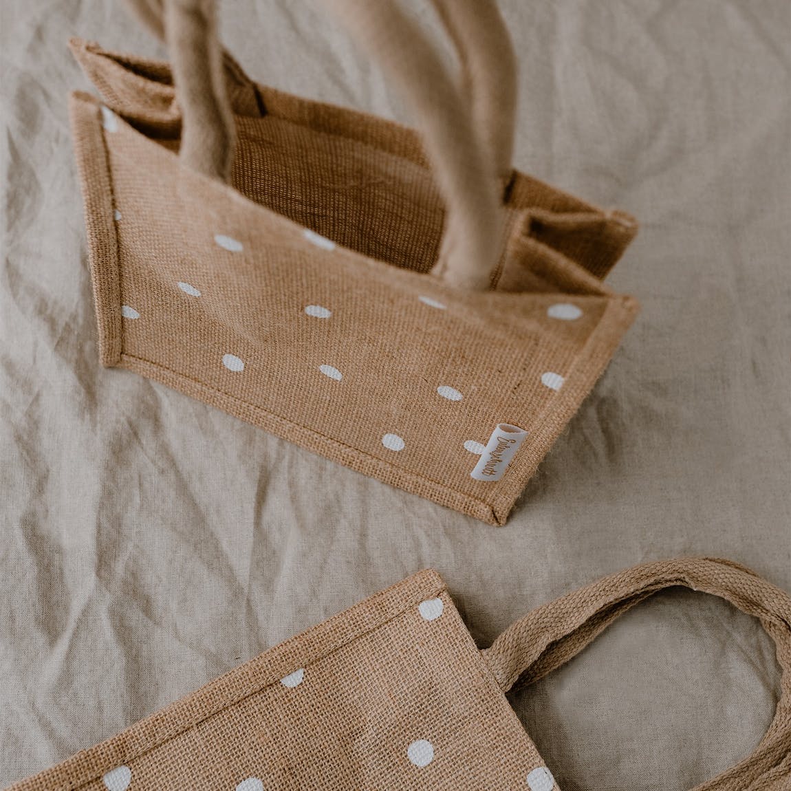 Polka Dot Jute Bag