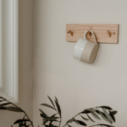 Wooden Heart Hooks