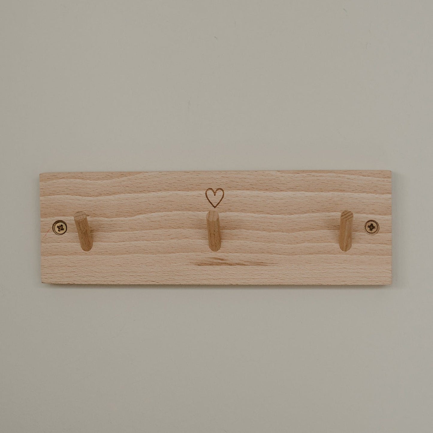 Wooden Heart Hooks