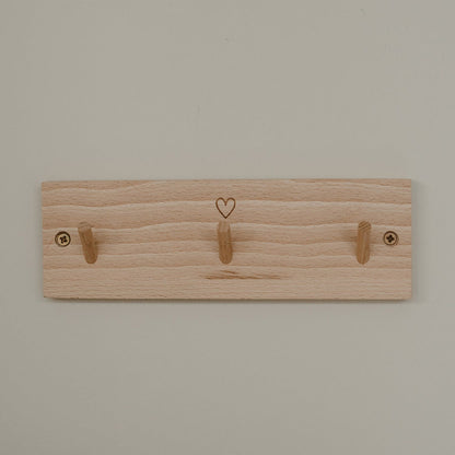 Wooden Heart Hooks