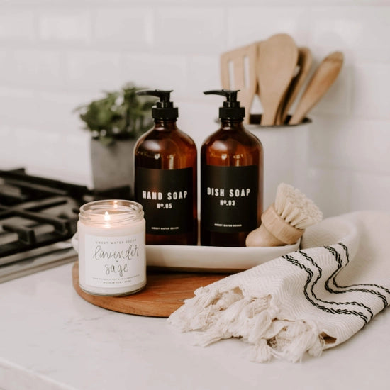 Amber Soap Dispensers