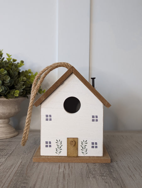 White Wooden Birdhouse