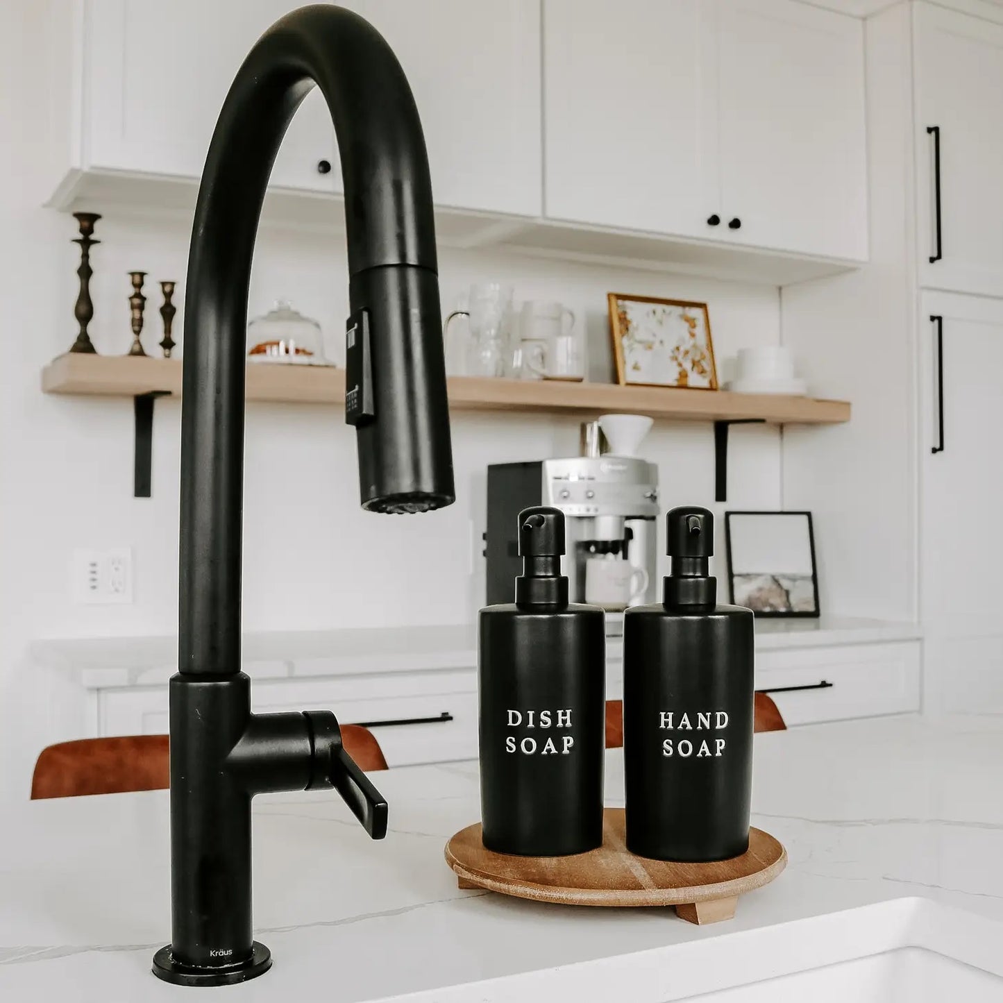 Black Stoneware Soap Dispensers