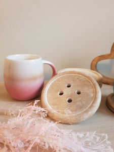 Wooden Button Coasters