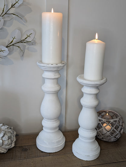 White Ceramic Candlesticks