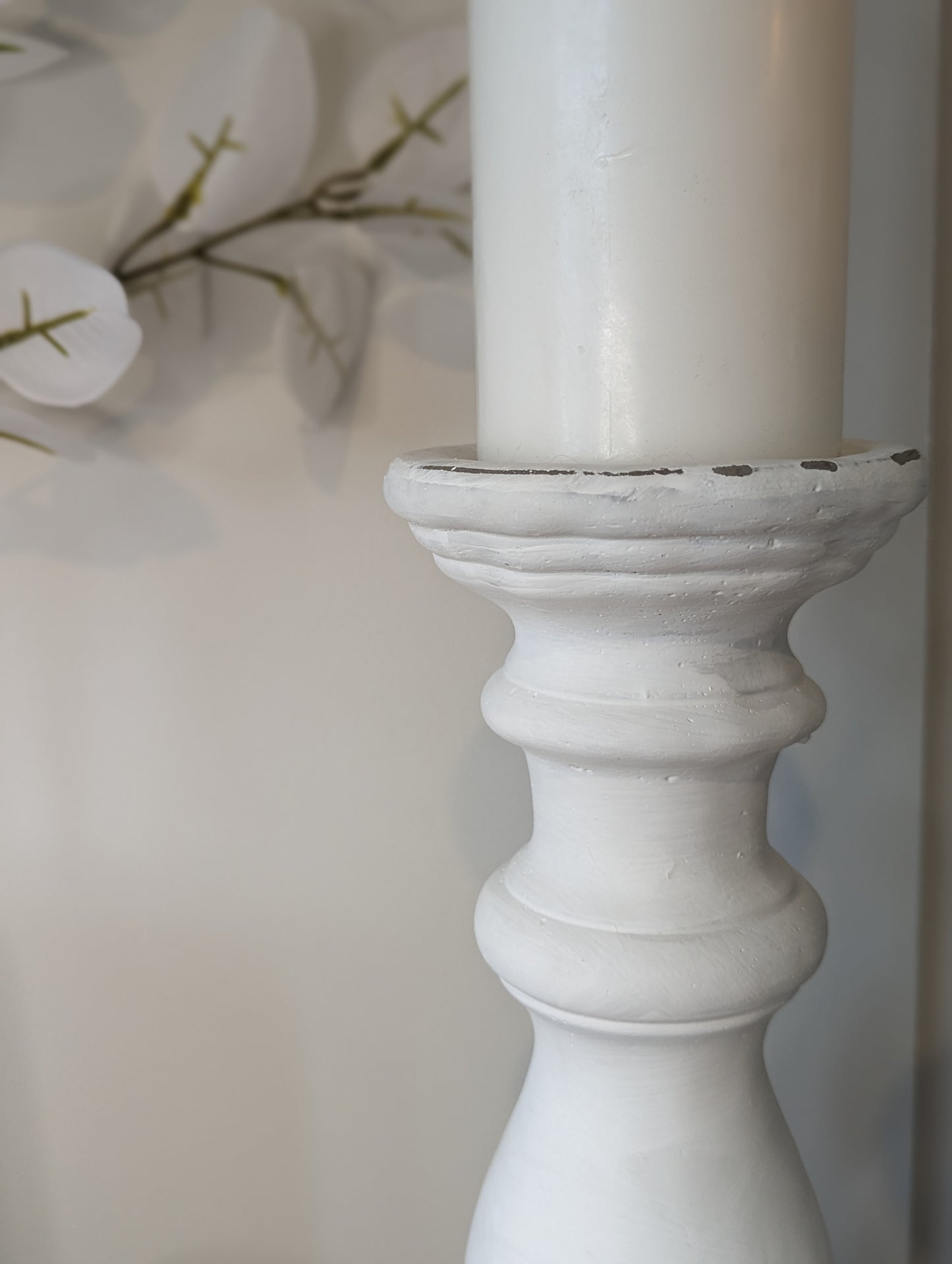 White Ceramic Candlesticks