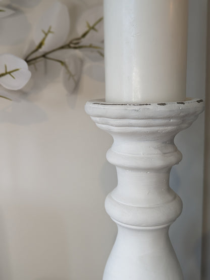 White Ceramic Candlesticks