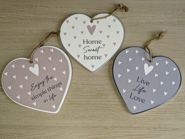 Ceramic Heart Hangers