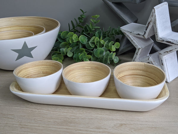 Set of 3 Bamboo Dipping Bowls