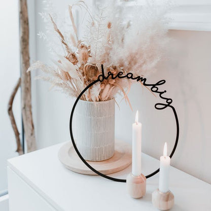 Dream Big Wooden Wreath